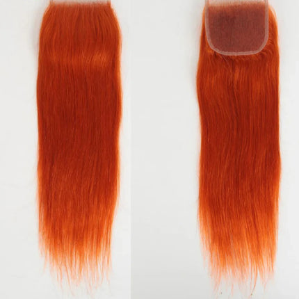 180% Density Red Straight 4x4 Lace Closure | 100% Brazilian Human Hair (Pre-Plucked, Transparent Swiss Lace)