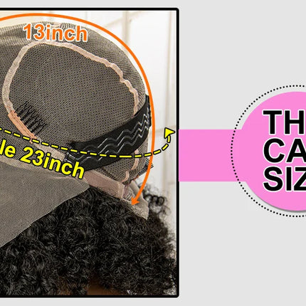 Premium Full Lace Afro Braided Wig - 8 Inch Short Kinky Curly Cornrow Braids Wig with Baby Hair - Natural Look