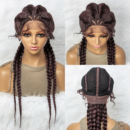 KIMA New Arrival 26" Braided Wig | Lace Front with Baby Hair