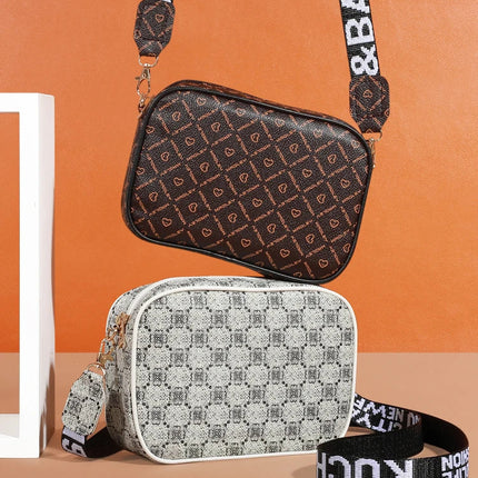 Fashion Multifunctional Small Crossbody Bag | Unisex Mini Wallet & Shoulder Bag for Daily Use & Travel (Plaid Pattern)