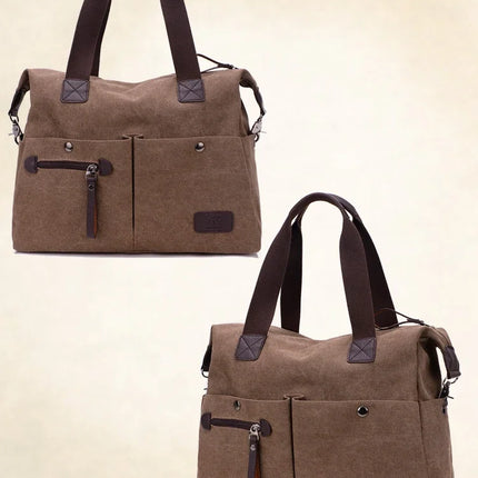 New Arrive Women's Vintage Canvas Messenger Bag | Large Casual Tote Handbag & Crossbody Shoulder Bag for Ladies (Travel Bag)