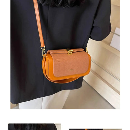 High-Grade Sense Women's Small Square Bags | Trendy Classic PU Leather Lady Commuter Shoulder Bag & Short Handle Handbags