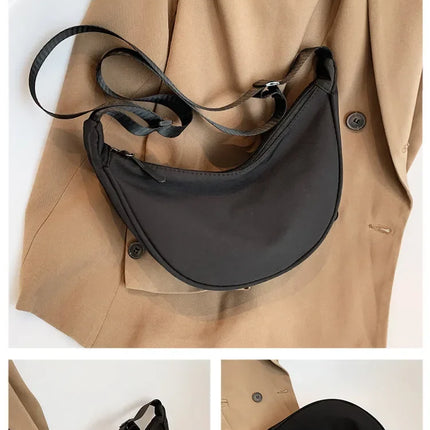 Solid Color Chest Bag for Women | Large Capacity Travel Crossbody & Half Moon Belt Bag (Ladies Daily Street Fanny Pack)