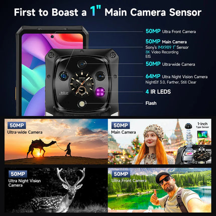 Ulefone Armor 28 Ultra 5G AI Rugged Phone 1TB ROM+32GB RAM Android Smartphone AMOLED 6.67" 10600mAh