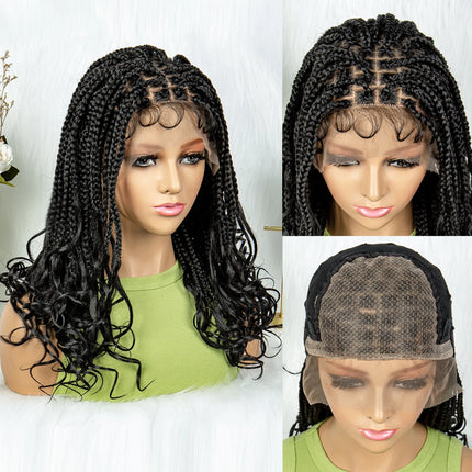 Pre-Looped Bohemian Box Braids with Curly Ends | Crochet Hair