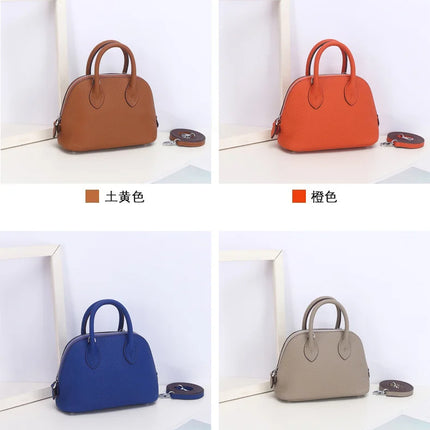 Shell Bag Women's Messenger Bag | Cow Leather Simple Shoulder Bag & Fashion Ladies Classic Handbag (Small Mobile Phone Crossbody Bag)