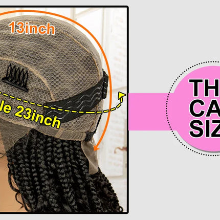 14" Burgundy Box Braids Wig | Full Lace | Kanekalon Fiber | Boho Braids | For Women