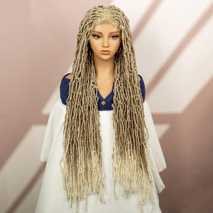 Red Box Braids Full Lace Wig | 36 Inches | Crochet Braids | Knotless | Kanekalon
