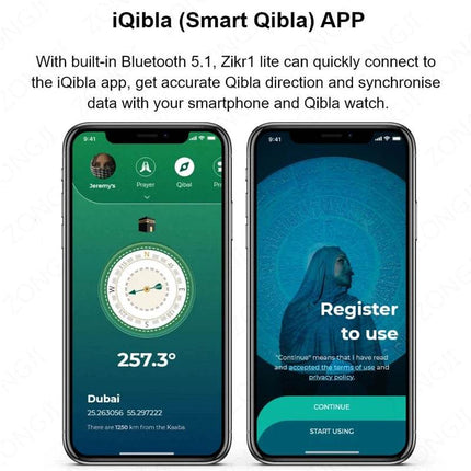 IQibla Smart Zikr Ring Praise Tasbih Tally Electronic Digital Counter for Muslims Prayer Time Vibration Reminder Waterproof