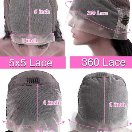 46-50 Inch | 13x6/13x4 Lace Width | Bone Straight | Brazilian | Remy Hair | HD Transparent Lace Frontal Wig - 200% Density