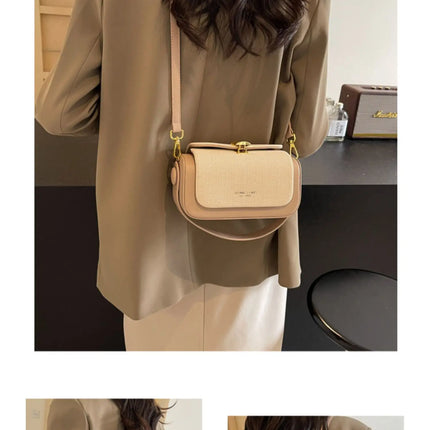 High-Grade Sense Women's Small Square Bags | Trendy Classic PU Leather Lady Commuter Shoulder Bag & Short Handle Handbags