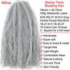 Grey color / 18 Inch (45.72 cm) / 1 Pack (30 Strands)