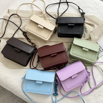 Fashion Brand Women's Small Crossbody Bag | Lightweight PU Leather Messenger Bag (Flap Handbag Purse, Summer Travel Bag for Female)