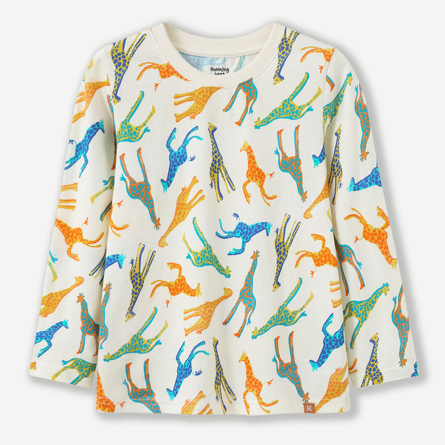 Colorful Giraffes Long Sleeve Tee