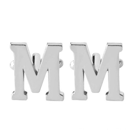 Silver Alphabet Collection Cufflinks - 18 Letters