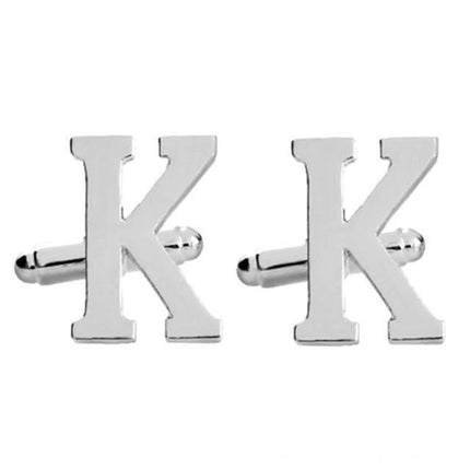 Silver Alphabet Collection Cufflinks - 18 Letters