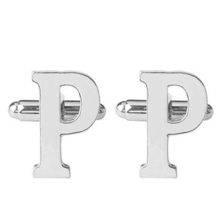 Silver Alphabet Collection Cufflinks - 18 Letters