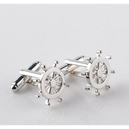 Silver Pirate Ship Cufflinks