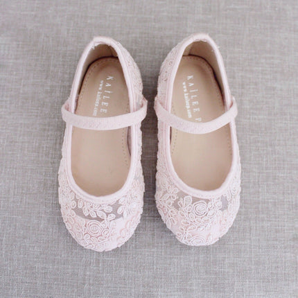 Crochet Lace Mary Jane Flats