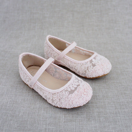 Crochet Lace Mary Jane Flats