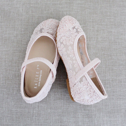 Crochet Lace Mary Jane Flats