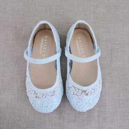 Crochet Lace Mary Jane Flats