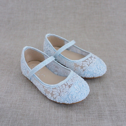 Crochet Lace Mary Jane Flats
