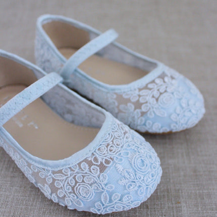 Crochet Lace Mary Jane Flats