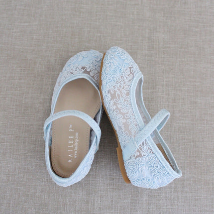Crochet Lace Mary Jane Flats