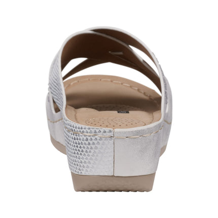 Soraya White Wedge Sandal