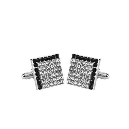 Square Rhinestone Cufflinks