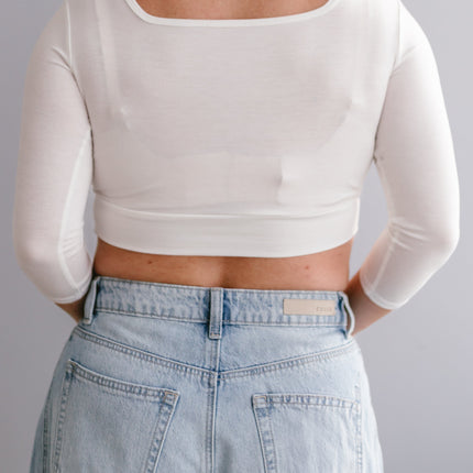 Halftee Square Neck 3/4 Sleeve
