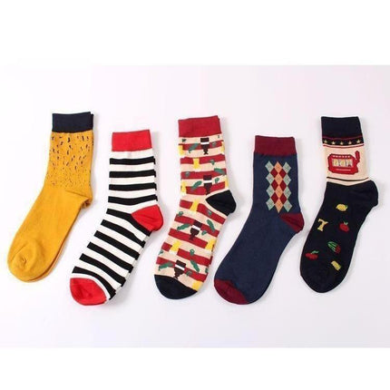 Stripe Star & Argyle Collection Dress Socks - 11 Colors & Styles