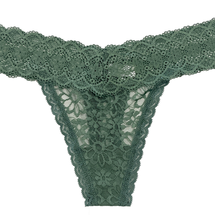 V-Front Lace Thong