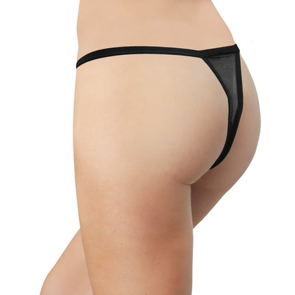 Mesh Thong with Elastic Waist, XS-2X - Buy More Save More