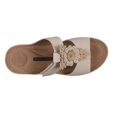 Women's Talia Tan Floral Wedge Sandals