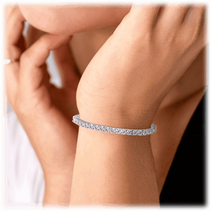 Tennis Bracelet  with 1/8 CT  Cubic Zirconia
