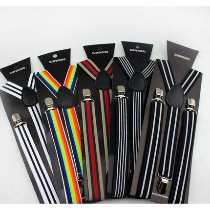 Thin Stripes Collection Suspenders - 5 Colors
