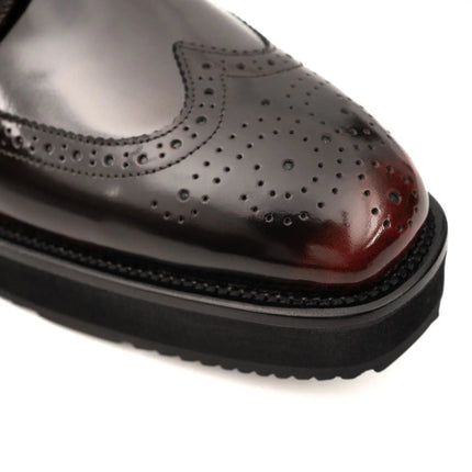 Tri-Stripe Patent Brogue Bootie