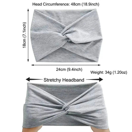 Turban Headband for Women – Wide Stretchy Hair Wrap (All Day Comfort)