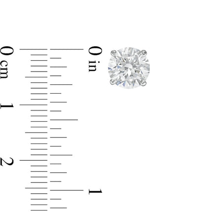3.50 CTW Lab Grown Round Diamond Stud Earrings in 14k Gold – G/VS AGI Certified