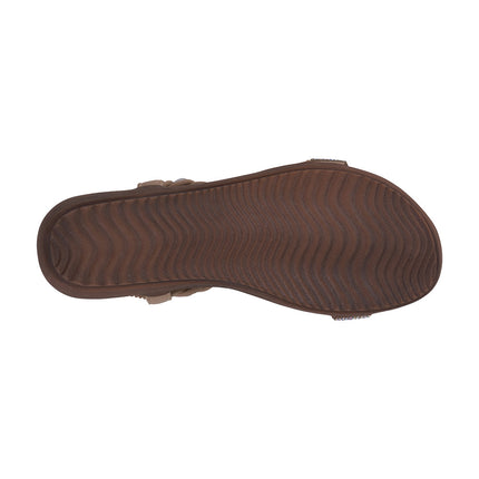 Women's Victoria Tan Jeweled Flat Sandals