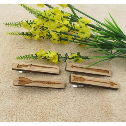 Vintage Arrow Collection Wooden Tie Bars/Clips - 7 Styles