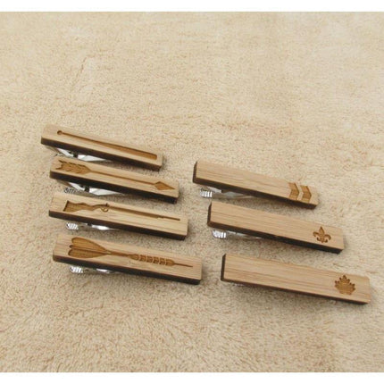 Vintage Arrow Collection Wooden Tie Bars/Clips - 7 Styles
