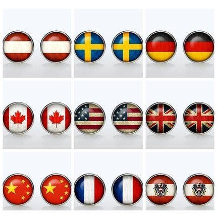 Vintage World National Flags Cufflinks