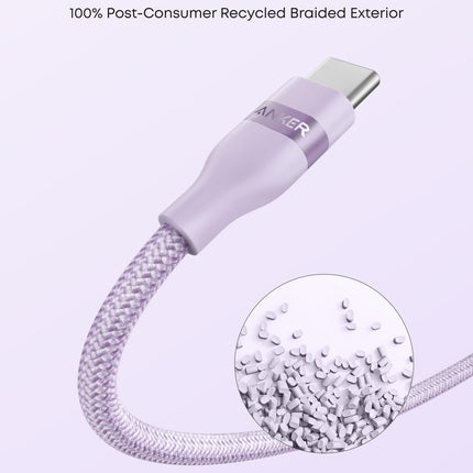 Anker USB-A to USB-C Cable (3 ft/6 ft, Upcycled-Braided)