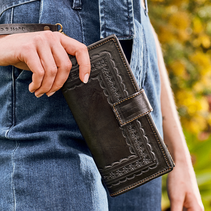 Embossed Wallet Wristlet