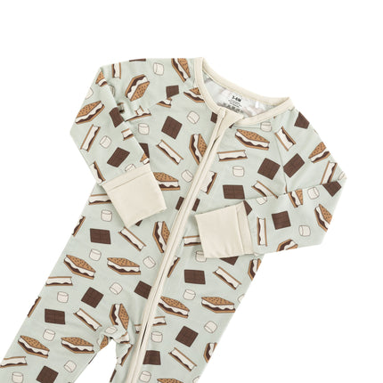 S'more to Love (Convertible Zip Footies) - Blue