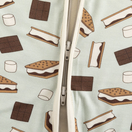 S'more to Love (Convertible Zip Footies) - Blue