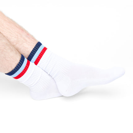 3 Stripe Casual Crew Socks 2-Pack
